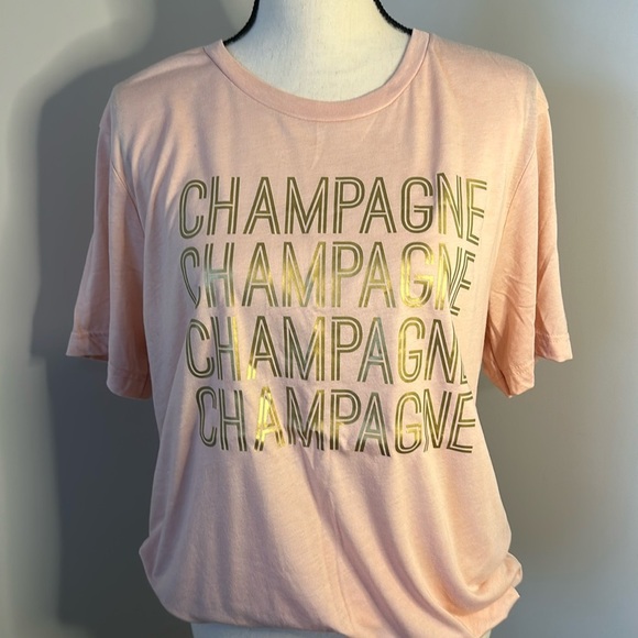 Tops - Champagne Graphic T NWOT